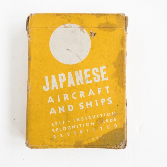 Vintage WWII Japanese Aircraft Ship Recognition Cards 1944 US Navy Bureau Aerona